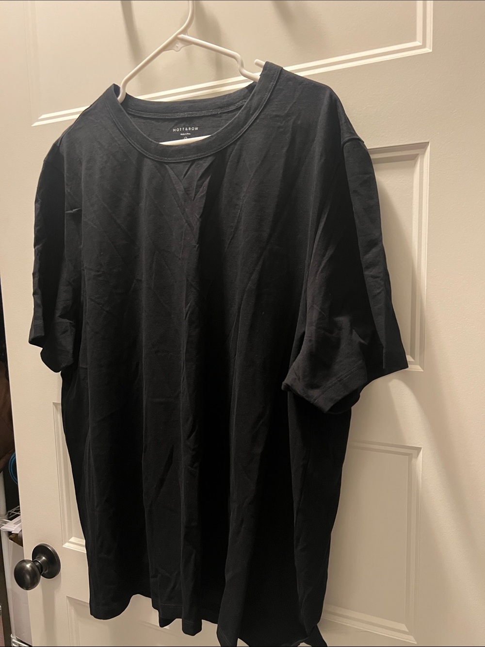 Men's Black Crewneck Short Sleeve Tee by Mott & Bow